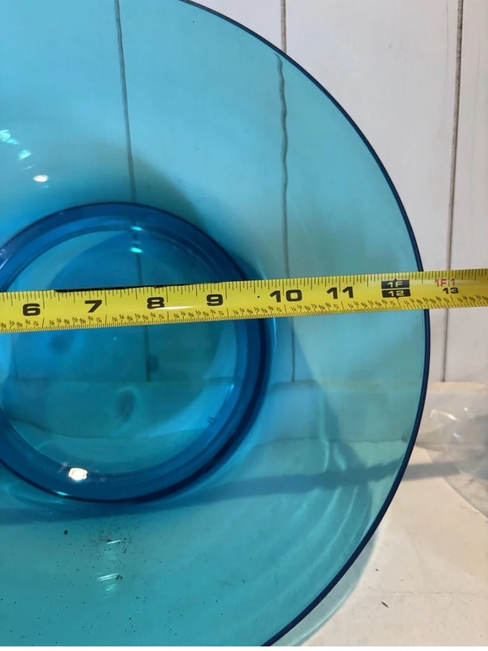 New Frontgate Tritan Aqua pool blue Dinnerware Salad Bowl With Spoons G12